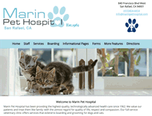 Tablet Screenshot of marinpethospital.com